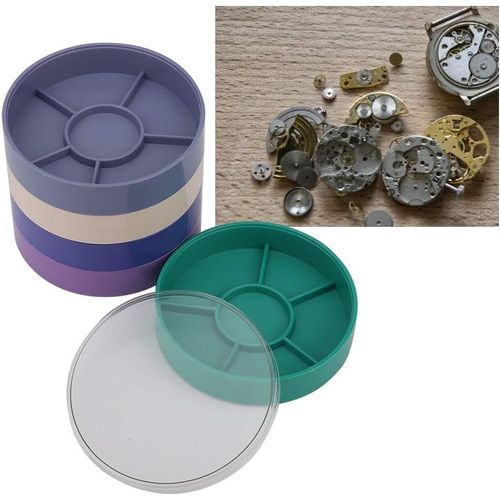 Kal-Outils Montre, Kit Reparation Montre, Boîte De Rangement De Pièces De Montre À 5 Couches Outils De Montre Conteneur De Stockage, Storage Movement Assembly Screws Movement Parts Watch Movement Par