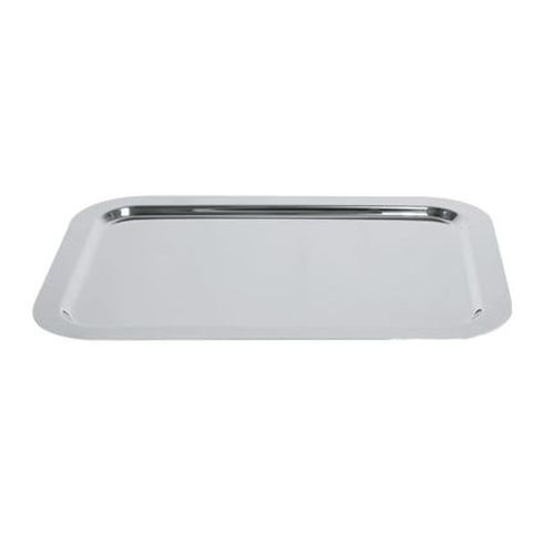 Plateau En Inox Moyen : 39 X 28cm - Taille Unique