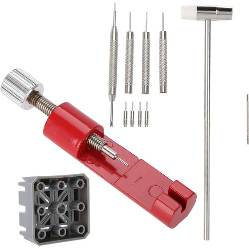 Kal-Ensemble D'outils De Réparation De Montre, Support De Lien De Sangle Kit De Montre-Bracelet Pour Décapant De Broche De Poinçon D'horloger Pour Horloger Professionnel Ou Personnel