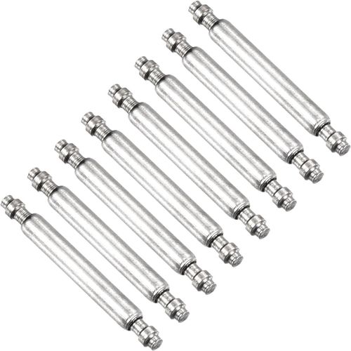 Kal-8pcs 1,5 X 11 Mm Montre Ressort Barre Épingles, Inox Acier Montre Bracelet Lien Broches Ressort Barres Réparation Outil Pour Métal Chaînes Cuir Bracelet Montre, Argent