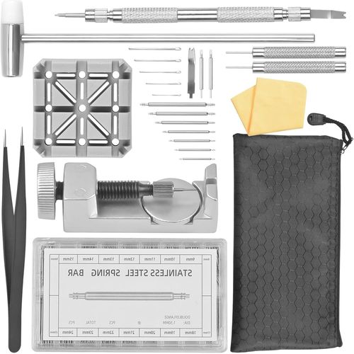 Kal-137pcs Kit De Réparation De Montre, Outil De Réparation Professionnels, Outil Bande Montre Pour Ajuster, Barres De Ressort Épingles Kit, Broche De Lien De Bande Montre, Outil Réparation Montre