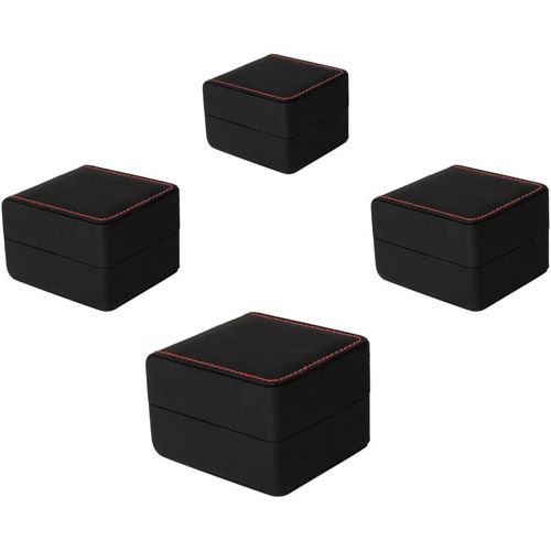 Kal-Boite A Montre, Boîtes Cadeau Avec Coussin Pour La Plupart Des Montres, Montre Connectée Et Bijoux Accessoire, Coffret Montre En Cuir Pu Pour Cadeau Homme (4, Ligne Rouge Noir Mat-4)