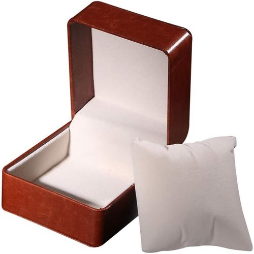 Kal-Cas De Montre De Voyage Boîte De Rangement Unique Organisateur De Bijoux Boîte-Cadeau Collier Cas Pour Porte-Collier Anneaux Bracelets Montre Rouge