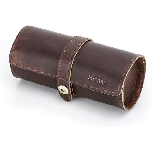 Kal-Montre Étui De Rangement Pour 3 Montres Fait À La Main En Cuir Véritable Organisateur De Rouleau De Rangement Pour Montres Montres Portables Boîte De Voyage