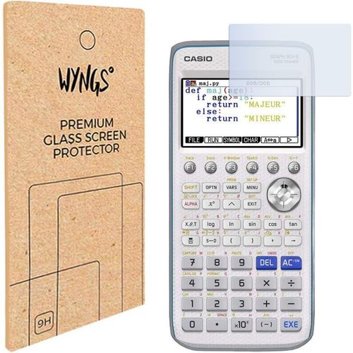 Kal-Film De Protection D'écran En Verre Trempé Compatible Avec Casio Graph 90+E (2 Pièces)
