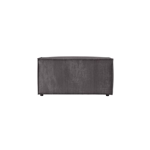 Clarisse - Pouf En Velours Côtelé - Gris Foncé