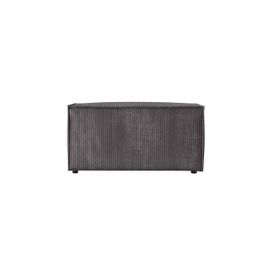 Clarisse - Pouf En Velours Côtelé - Gris Foncé