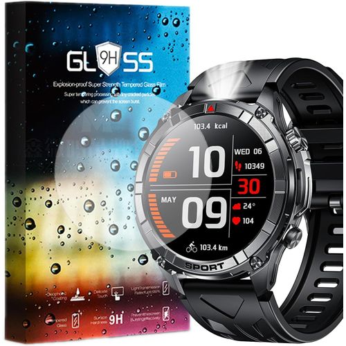 Kal-Compatible Pour [3 Pièces Protectrices] 9h Verre Trempé Films De Protection Compatibles Pour Smartwatch Motsfit Montre Smartwatch Homme Fitness 1,52"" (3 Pièces Protectrices)