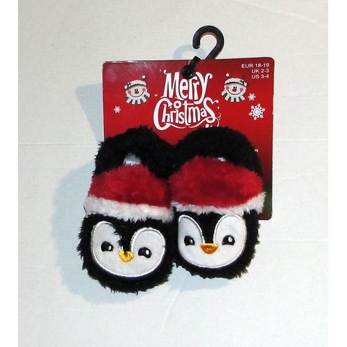 Chaussons Pingouin De Noel En Peluche Bébé Merry Christmas Angro - 18