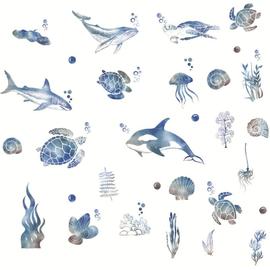 Un lot de Stickers Muraux animaux de la Mer Autocollant Décoratif