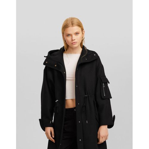  Manteau Parka Capuche Femme Xs-S Noir
