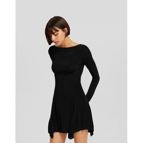  Mini-Robe Dos Nu Manches Longues Femme Xs Noir