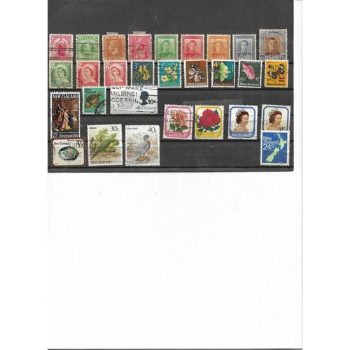 29 Timbres Oblitérés Divers Nouvelle Zélande 1909