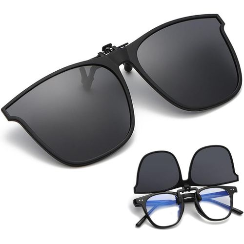 Kathlelxh-1 Pcs Clip Lunettes De Soleil Polarisées - Surlunettes De Soleil - Clip Solaire Pour Lunettes De Vue Pour Hommes Femmes Lunettes Conduite De Nuit Et Les Activités De Plein Air¿Noir[H107]
