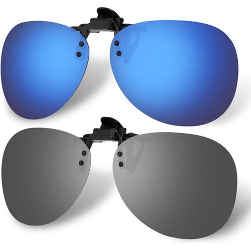 Kathlelxh-Lot De 2 Lunettes De Soleil À Clipser, Verres Polarisés Pour Lunettes De Vue, Lunettes De Soleil Myopie Sans Monture Pour Homme Femme[H152]