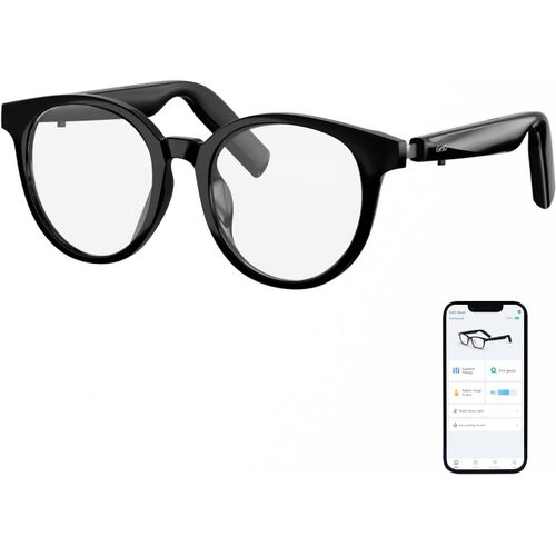 Kathlelxh-Lunettes Bluetooth, Lunettes Intelligentes À Oreilles Ouvertes, Grandes Lunettes De Soleil Polarisées Rondes, Lunettes Audio Bluetooth 5.4, Anti-Fuite Sonore, Réduction Du Bruit D'[H1006]