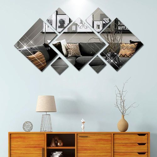KAL-Miroire Deco Pour Salle De Bain Salon, Miroir Deco Pour Salle De Bain, Grand Miroir Flexible, Miroir Stickers Muraux, Autocollant Mural Miroirs, Miroir Mural Autocollant, Miroir Acrylique(Noir)