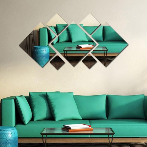 KAL-Miroire Deco Murale Pour Salle De Bain, Rond Muraux Autocollants Pour Chambre Intérieur, Stickers Acrylique Miroir, Ronds En Acrylique Sticker, Acrylique Rondes Sticker Mural Pour (Argent)