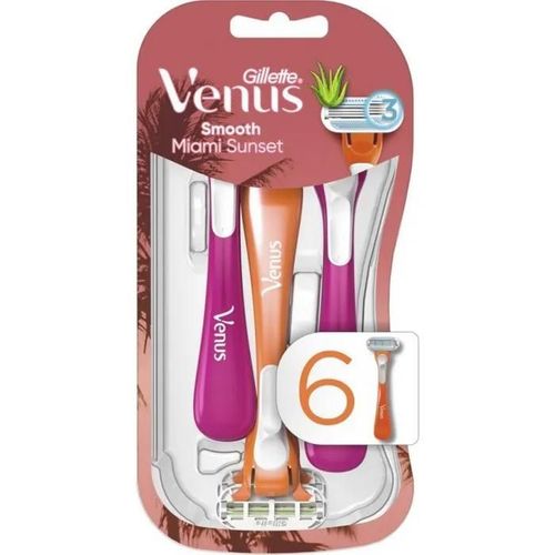 Gillette Rasoirs Jetables Treasure Sunset Femme 6 Rasoirs Jetables. 