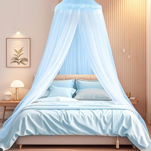 Kal-Moustiquaire De Lit,Moustiquaire Ciel De Lit Pour Simple & Double, 0.6x2.5x10.5m Moustiquaire Lit Pour Adulte Fille Bebe Enfant, Protection Fiable Contre Les Insectes Et Baldaqui