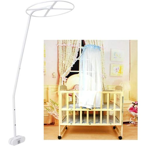 Kal-Amonida Support De Moustiquaire Pour Lit De Bébé, Support De Moustiquaire Réglable Blanc De 1,1 M / 3,6 Pieds, Pour Lit De Bébé
