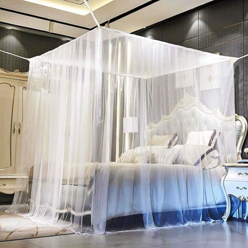 Kal-Moustiquaire De Lit Moustiquaire Pour Lit Double Simple Grande Ciel De Lit Moustiquaire Ciel De Lit Moustiquaire Baldaquin Moustiquaire Carré Pour Lit Bébé, Lit Simple, Lit Double