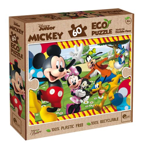 Eco-puzzle 60 Pcs Double Face Mickey Mouse Multicolore