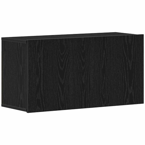 Vidaxl Meuble Tv Chêne Noir 80x30x41 Cm Bois D'ingénierie