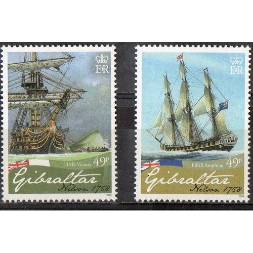 Gibraltar Timbres Bataille De Gibraltar , Le Hms Victory 2005