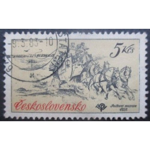 Tchecoslovaquie N°2426 Expo Du Musée Postal Oblitéré