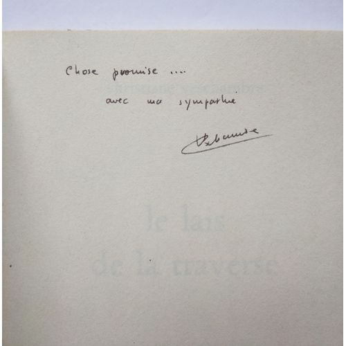 Christiane Verschambre Le Lais De La Traverse Avec Un Hommage Autographe Signé 1979 Des Femmes
