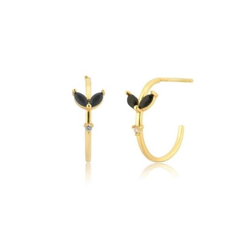 W0318-Y - Petit Cerceau Pendentif En Zircon Cz Noir/Goutte/Boucles D'oreilles Pour Femmes Cercle Rond Piercing Oreille Anneau Bijoux Pendientes Aretes Cadeaux