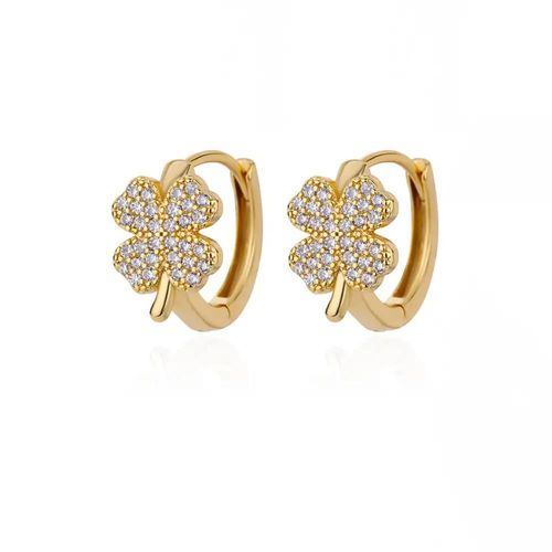 E3125g-2 - Boucles D'oreilles À Fleurs Colorées En Zircon Pour Femmes,Cerceau En Acier Inoxydable,Étoiles,Tendance,Bijoux Esthétiques De Luxe,2024