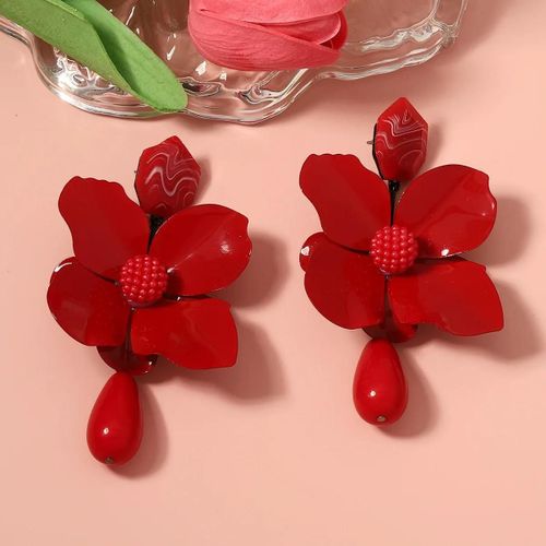 Ed1252-4 - 1 Pc - Boucles D'oreilles Trapézoïdales Colorées En Acrylique,Accessoires Simples Pour Femmes,Offre Spéciale,Nouvelle Collection