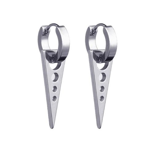 Style 13 - Boucles D'oreilles Créoles Unisexes Pour Hommes/Femmes,1 Paire,Pendentif Croix En Acier Inoxydable,Long Pampille,Punk Gothique,Bijoux,Meilleurs Cadeaux,Nouvelle Collection
