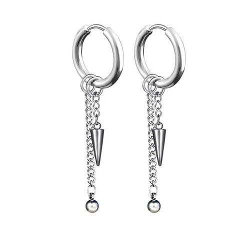 Style 20 - Boucles D'oreilles Créoles Unisexes Pour Hommes/Femmes,1 Paire,Pendentif Croix En Acier Inoxydable,Long Pampille,Punk Gothique,Bijoux,Meilleurs Cadeaux,Nouvelle Collection