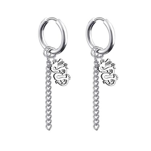 Style 2 - Boucles D'oreilles Créoles Unisexes Pour Hommes/Femmes,1 Paire,Pendentif Croix En Acier Inoxydable,Long Pampille,Punk Gothique,Bijoux,Meilleurs Cadeaux,Nouvelle Collection