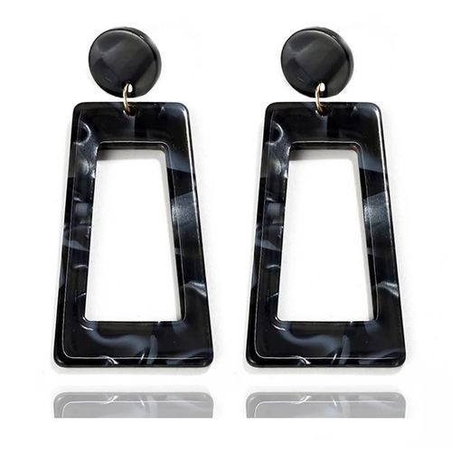 Ed0366-2 - 1 Pc - Boucles D'oreilles Trapézoïdales Colorées En Acrylique,Accessoires Simples Pour Femmes,Offre Spéciale,Nouvelle Collection