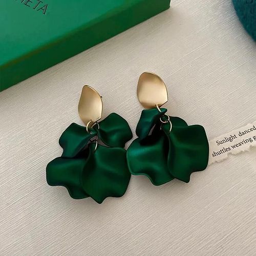 Navygreen - Boucles D'oreilles À Fleurs Multicolores Pour Femmes,Élégantes,Pétales Délicats,Pampilles,Tempérament,Accessoires De Fête Quotidiens