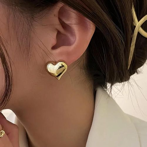 Gold 1 - Boucles D'oreilles Rondes Vintage En Argent Regardé 925 Pour Femmes,Boucles D'oreilles Carillon En Or,Bijoux De Prévention Des Allergies,Accessoires De Fête,Cadeau