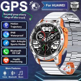 Silver Steel B - Gps - 2025 Nouveau Pour Xiaomi Gps Montre Intelligente Ip68 Étanche Intégré Double Bande Gnss Boussole 400mah Batterie Militaire Sport Smartwatch Hommes