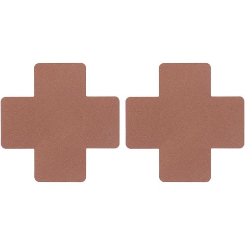 Lot De 4 Paires De Cache-Tétons Autocollants En Forme De Croix Pour Femme,Cache-Tétons Sexy,Cache-Tétons Pour Robes De Soirée,Bikinis,Marron Clair,8 Cm
