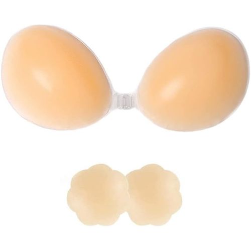 Soutien-Gorge Sans Bretelles,Push Up Invisible Soutien Gorge,Dos Nu Bra Sans Bretelles, S Soutien-Gorge Adhesif Avec Cache Teton Pour Les Robes De Soirée,Robes De Mariée
