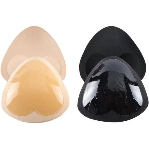 2 Paires Soutien Gorge Invisible Autoadhésifs Push Up Avec Coussinets Triangulaires En Silicone Pour Les Maillots De Bain Et Bikinis