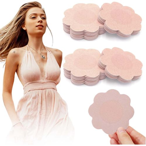 Lot De 120 Coussinets De Tétons Autocollants-Cache-Tétons Invisibles-Cache-Tétons Jetables-Pour Femme,Beige,M