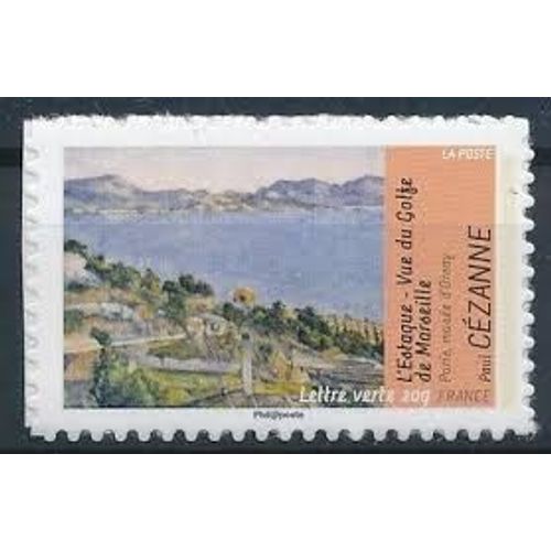 Art : "Avant Et Après L'Impressionisme" Vue Du Golfe De Marseille De Cézanne Hors Carnet Année 2013 Autoadhésif N° 826a Yvert Et Tellier Luxe