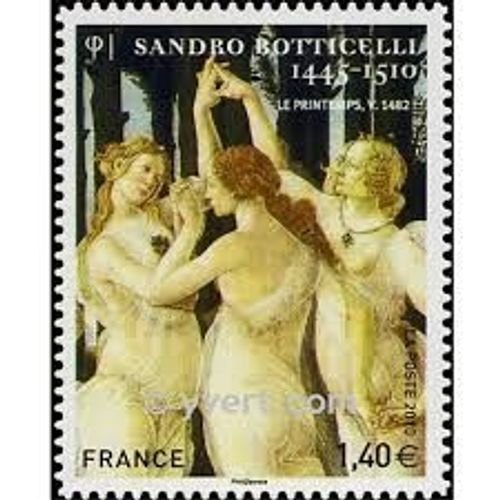 Art : "Les Trois Grâces" De Sandro Boticelli Année 2010 Autoadhésif N° 509 Yvert Et Tellier Luxe