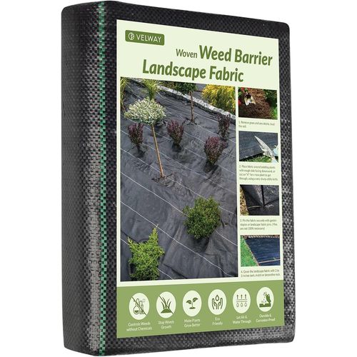 Kalanka-Toile De Paillage 1x10m - Geotextile De Paillage Contre Les Mauvais Herbes En 100g/M² Fibres De Polypropylène Tissées Perméable À L'eau, Résiste Rayons Uv, Anti Repousse