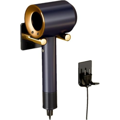 KALANKA-Porte Seche Cheveux, Support Sèche-Cheveux Mural Adhesif,Porte Seche Cheveux sans Percage pour Dyson, Accroche Rangement Seche Cheveux pour Salle de Bain
