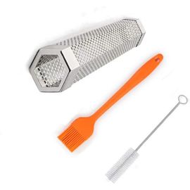 KALANKA-6in BBQ Smoker Tube, Générateur de fumée Froide pour Barbecue, Acier Inoxydable Barbecue Générateur de Fumée, Fumoir à Froid pour Barbecue ou Fumage,pour la Viande BBQ Grill Légumes(Hexagon)